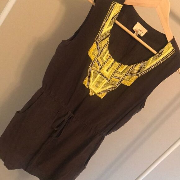 Red Bird 100% Silk Elastic Waist Mini Dress Size 6 - Picture 2 of 6